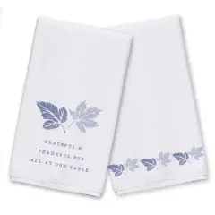 Grateful & Thankful Blue Tea Towel Set