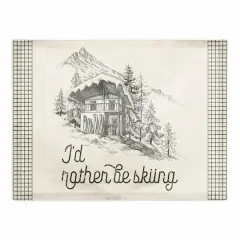 Rather Be Skiing Cabin 18x14 Poly Twill Placemat