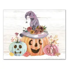 Pastel Jack-O-Lantern Still Life Canvas Wall Art