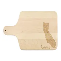 17" Floral Home State Maple Paddle Cutting Board California