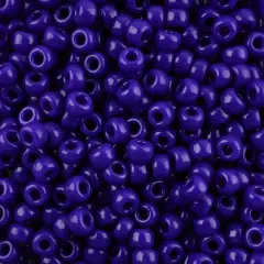 John Bead 8/0 Miyuki Glass Seed Beads, 12g Cobalt Blue Opaque