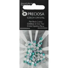 John Bead Preciosa VIVA12 Flat Back Czech Crystal Rhinestones, 4mm Blue Zircon