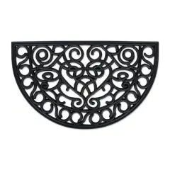 DII&reg; J&M Iron Heart Half Round Rubber Doormat