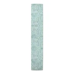 Wave Print Outdoor Table Runner Teal