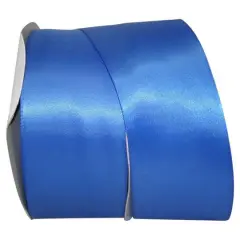 JAM Paper 2.5'' x 50yd. Double Face Satin Ribbon Royal Blue