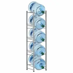 NEX&trade; 5-Tier 5-Gallon Water Bottle Storage Rack Silver