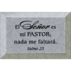 El Se&ntilde;or Es Mi Pastor: Psalm 23 Glass Plaque with Easel