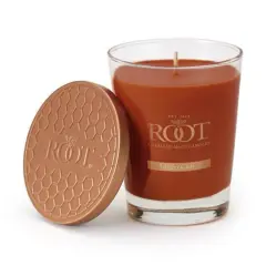 Root Candles 10.5oz. Large Scented Honeycomb Veriglass Jar Candle Ginger Chai