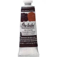 Grumbacher&reg; Pre-Tested Professional&reg; Oil Color Paint, 37mL Transparent Red Iron Oxide