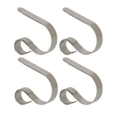 Haute Decor Silver MantleClip Jr., 4ct.