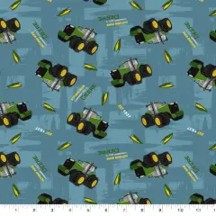 John Deere Slogans Cotton Fabric