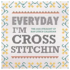 TF Publishing 2025 Cross Stitch Lyrics Wall Calendar