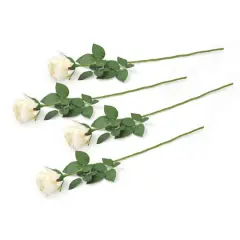 DII&reg; Cream Flower Closed Rose Set, 4ct.