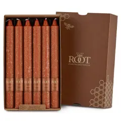Root Candles 9" Unscented Timberline&trade; Arista&trade; Taper Candles, 12ct. Rust