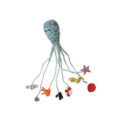 Hello Honey 23" Multicolor Handmade Wool Felt & Wire Octopus with Sea Creatures & Toys