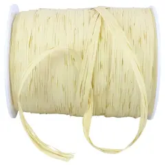 JAM Paper 3/8" x 100yd. Raffia Ribbon Natural