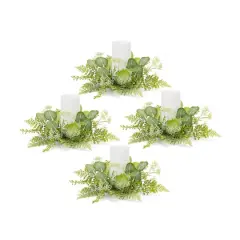 Foliage Candle Rings, 4ct.