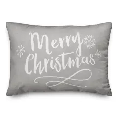 Merry Christmas Script 20" x 14" Spun Poly Pillow