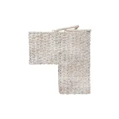 Hello Honey&reg; 16" Woven & Whitewashed Rope Stair Basket with Handles
