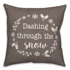 Dashing Through the Snow 18" x 18" Spun Poly Pillow