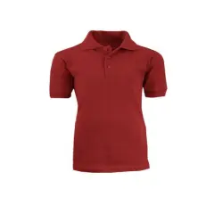 Galaxy By Harvic School Uniform Short Sleeve Boy's Pique Polo ShirtBurgundy