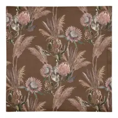 Protea Blooms Cotton Twill Napkin Rust