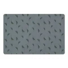 Feather Grass Floor Mat Blue and Emerald