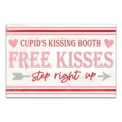 Cupid Kissing Booth Canvas Wall Art