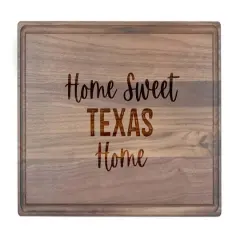 Home Sweet State Home 17" x 11" Walnut Cutting Board Texas