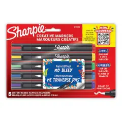 Sharpie&reg; Creative Markers 5 Color Water Based Acrylic Markers