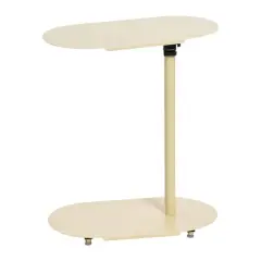 Hello Honey&reg; Modern Adjustable C-Shaped End Table Cream