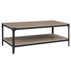 Walker Edison 48" Driftwood Angle Iron Coffee Table