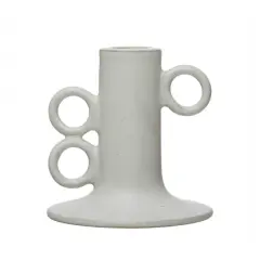 Hello Honey&reg; 4" Stoneware Taper Candle Holder