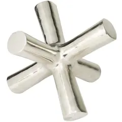 10.5" Silver Aluminum Jack Abstract Sculpture