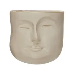 Hello Honey&reg; 6.5" Reactive Glaze Stoneware Wall Planter with Face