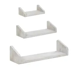 NEX&trade; Rustic Gray Floating Shelves Set