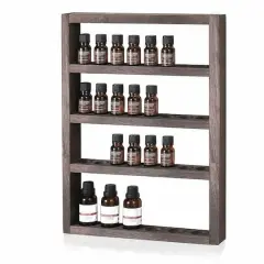 Essential Oil Storage Wall Display Rack Rustic Brown