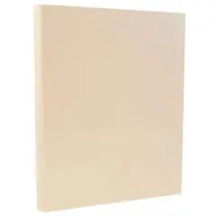 JAM Paper 8.5" x 11" Vellum Bristol Cardstock, 50ct. Ivory
