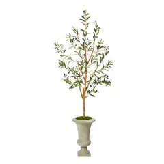 5ft. Olive Artificial Tree in Sand Colored Urn
