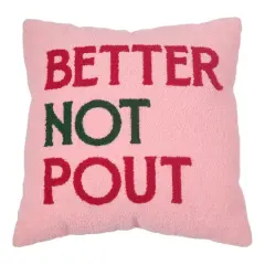 16" Pink Better Not Pout Throw Pillow by Ashland&reg;