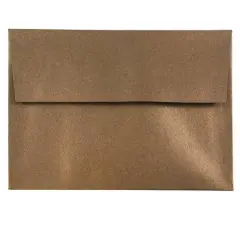 JAM Paper 4.75" x 6.5" Metallic Invitation Envelopes, 25ct. Bronze Stardream
