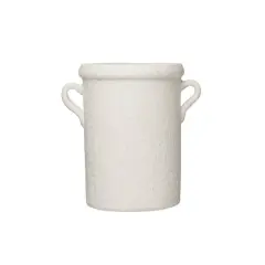 Hello Honey&reg; 11" Glazed Decorative Coarse Terracotta Crock with Handles