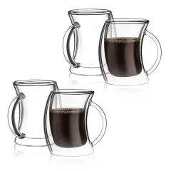 JoyJolt&reg; 5.4oz. Caleo Double Wall Espresso Glasses, 4ct.