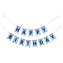 5ft. Blue Happy Birthday Racing Banner Set by Celebrate It&trade;