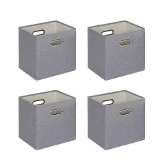 SunnyPoint 10.5" Storage Bin, 4ct. Gray