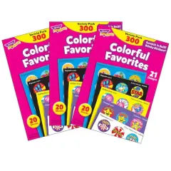 Trend Enterprises&reg; Colorful Favorites Stinky Stickers&reg; Variety Pack, 3 Packs of 300ct.
