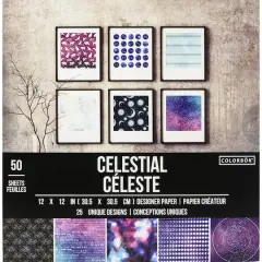 Colorbok&reg; Celestial Designer Paper Pad, 12" x 12"