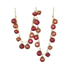 Hello Honey&reg; 6ft. Pink Mercury Glass Ball Ornament Garland