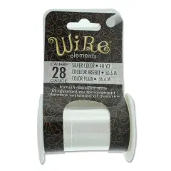 The Beadsmith&reg; Wire&trade; Elements 28 Gauge Tarnish-Resistant Wire Silver