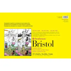 Strathmore Sequential Bristol Paper Pad, 300 Series, 11" x 17", Smooth
